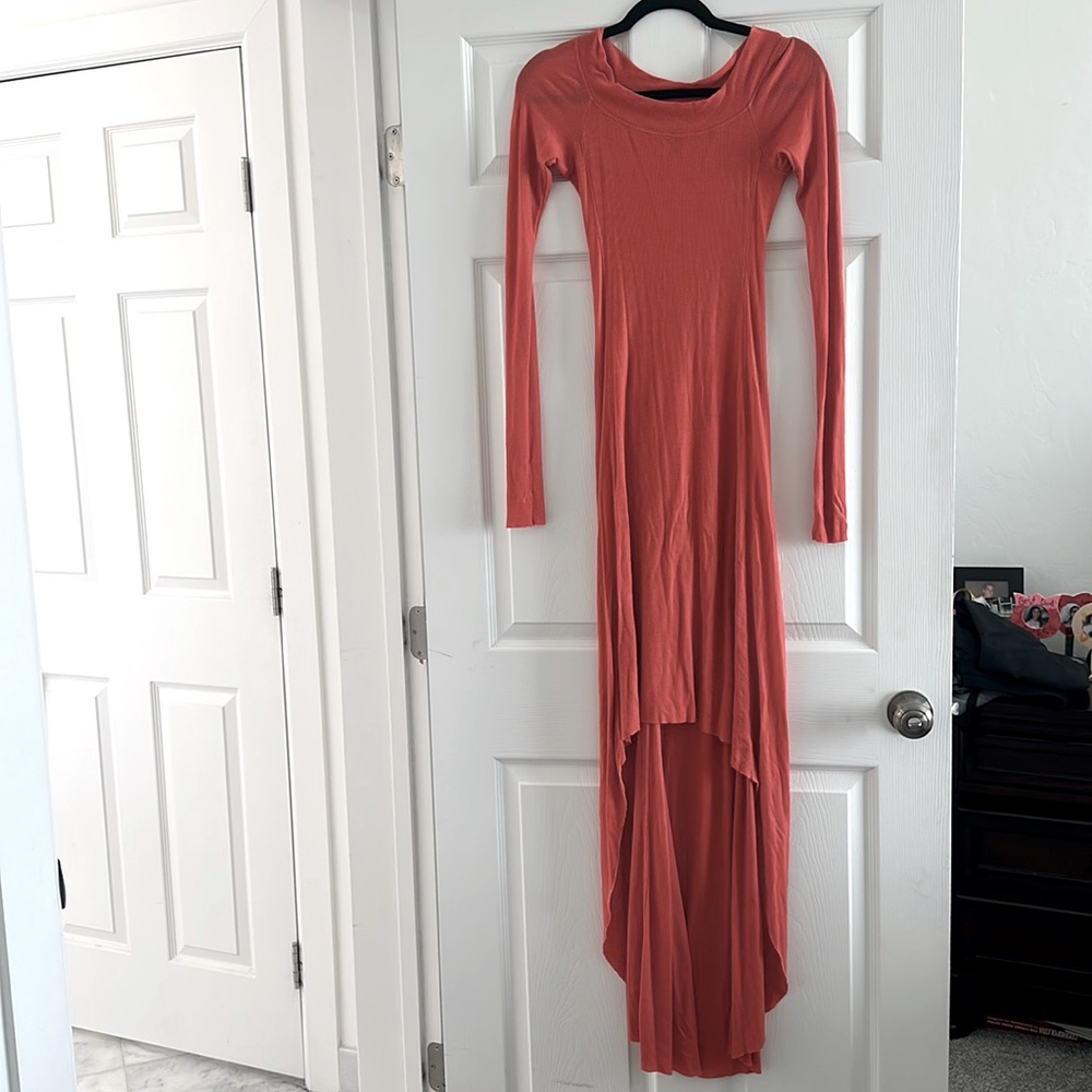 BCBG long sleeve high low dress